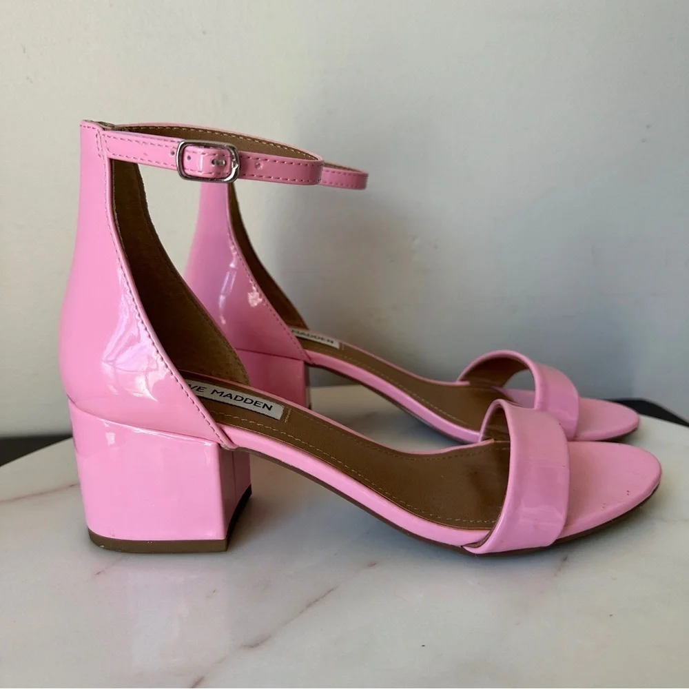 Steve Madden Irenee Strappy Sandals in Light Pink block heel 7.5